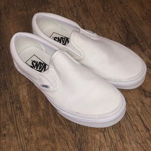 White Classic Slip On Vans